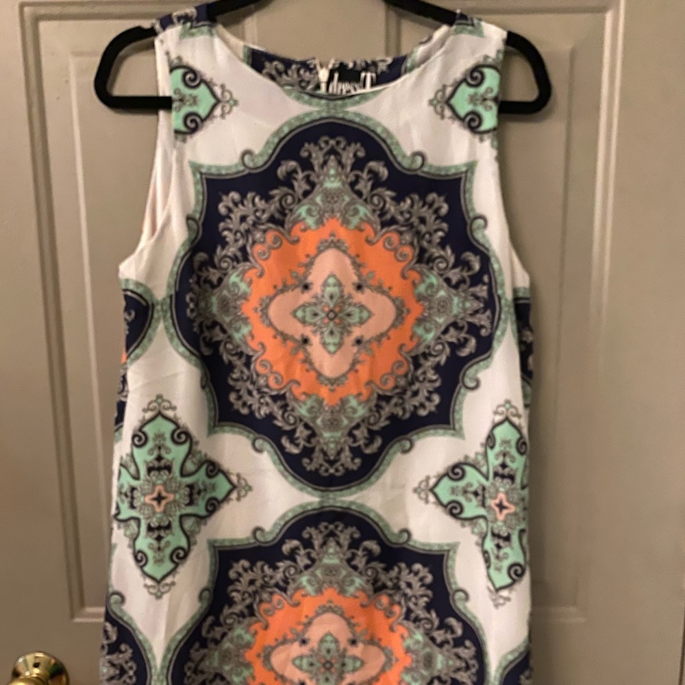 Dress with colorful design
